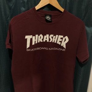 Maroon thrasher t-shirt, size M, great fit